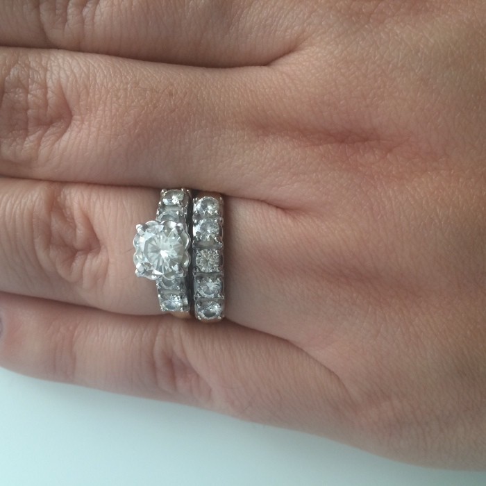 Beautiful Vintage Style Moissanite Wedding Set Wedding Sets